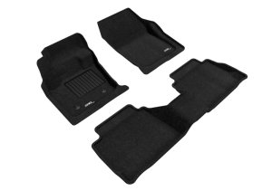 Ford Fusion Floor Mat Set - Front and Rear - 3D MAXpider - ELEGANT Series - Black - `13-`16